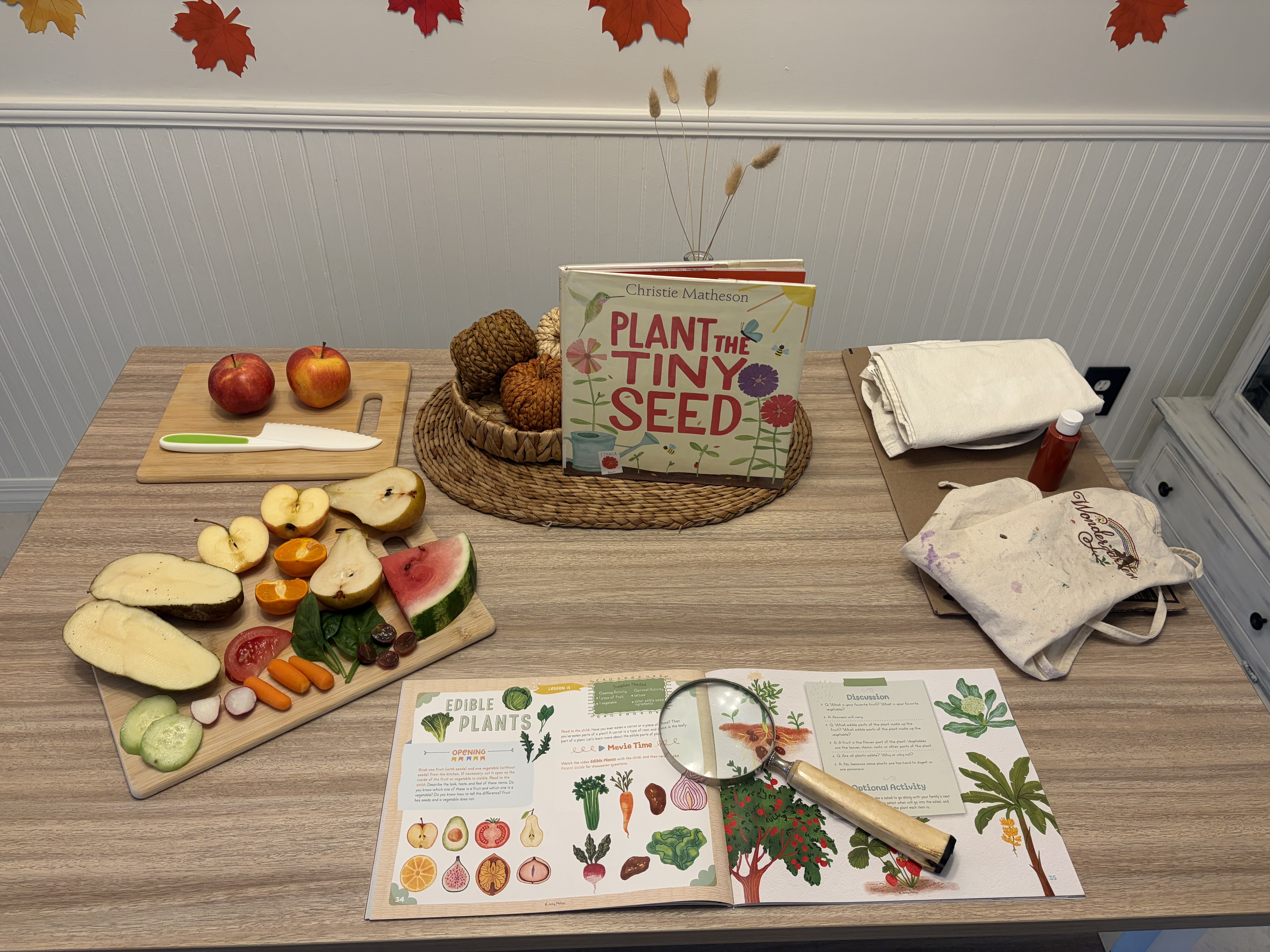 Edible Plants & Apple-Stamped Tea Towels: Nature Study in the Kitchen